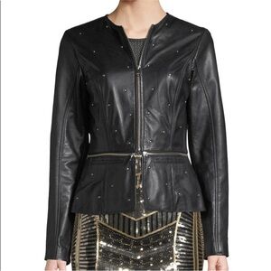 Lamarque Black Leather Jacket. Size S.